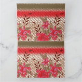 Intrikates Stoffdesign mit Blumenmuster Karte (Innenseite)