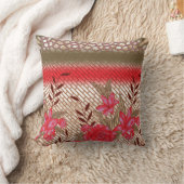 Intrikates Stoffdesign mit Blumenmuster Kissen (Decke)