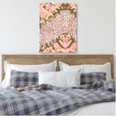 Intrikates Stoffdesign mit Blumenmuster Leinwanddruck (Insitu (Schlafzimmer))