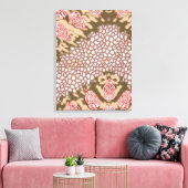 Intrikates Stoffdesign mit Blumenmuster Leinwanddruck (Insitu (Wohnzimmer))