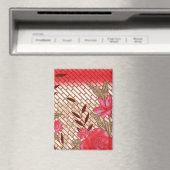 Intrikates Stoffdesign mit Blumenmuster Magnet (In Situ (Geschirrspüler))