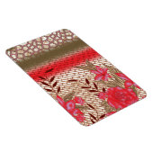 Intrikates Stoffdesign mit Blumenmuster Magnet (Rechte Seite)