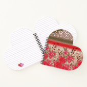 Intrikates Stoffdesign mit Blumenmuster Notizblock (Innenseite)