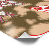 Intrikates Stoffdesign mit Blumenmuster Poster (Ecke)