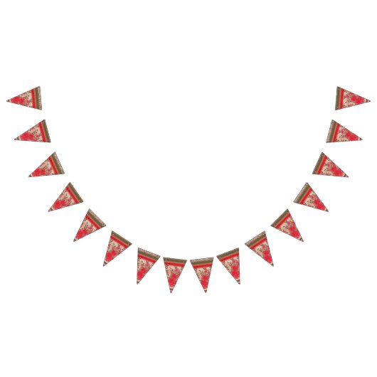 Intrikates Stoffdesign mit Blumenmuster Wimpelkette (Alle)