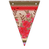 Intrikates Stoffdesign mit Blumenmuster Wimpelkette (Zweite Fahne)