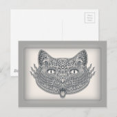 IntriKatze Postkarte (Vorne/Hinten)