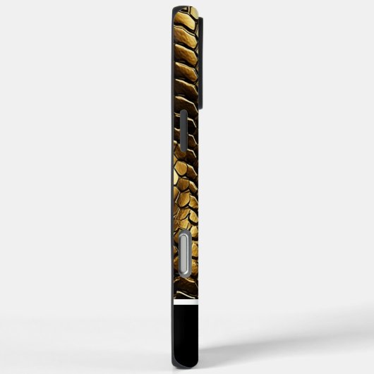 Intrikierte goldene Schlangenhautmuster Case-Mate iPhone Hülle (Rückseite / Rechts)