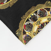 Intrikierte Mandala mit lebhaften Farben Fleecedecke (Ecke)