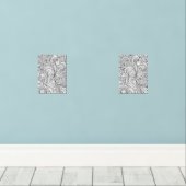 Intrikierte Muster Farbposter Bilderwand Sets (Holzboden)