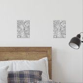 Intrikierte Muster Farbposter Bilderwand Sets (Schlafzimmer)