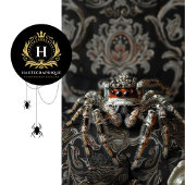 Intrikierte schwarze Regal Crowned Spider Art Seidenpapier