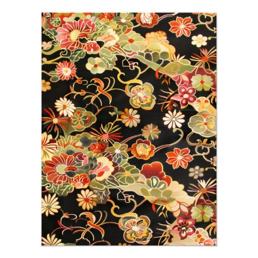 Intrikiertes Blumendesign Fotodruck (Vorne)