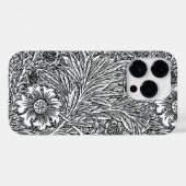 Intrikiertes Blumendesign in Schwarz und Weiß Case-Mate iPhone Hülle (Rückseite (Horizontal))
