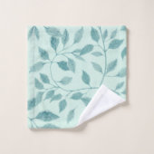 Intrikiertes botanisches Muster Badhandtuch Set (Waschlappen)