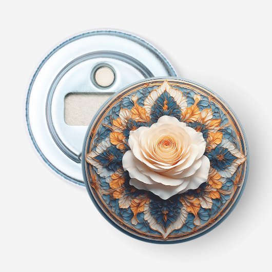 Intrikiertes Design der Blume Flaschenöffner (Vorderseite)