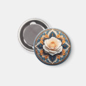Intrikiertes Design der Blume Magnet (Vorderseite/Rückseite)