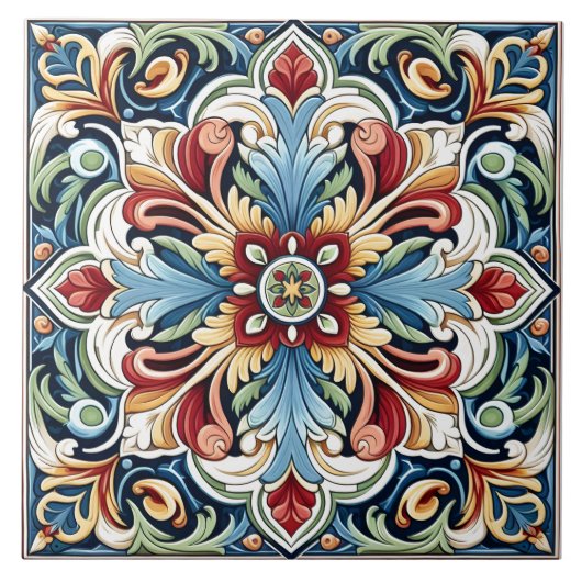 Intrikiertes Design der Ziegel Fliese (Vorderseite)