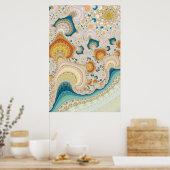 Intrikiertes Fraktal-Muster Poster (Küche)