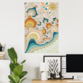 Intrikiertes Fraktal-Muster Poster (Heimbüro)