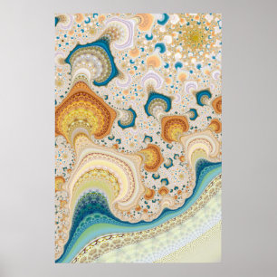 Intrikiertes Fraktal-Muster Poster
