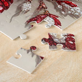 Intrikiertes Gem verziertes Blumendesign Puzzle (Seite)