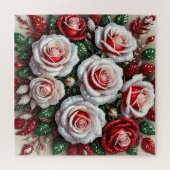 Intrikiertes Gem verziertes Blumendesign Puzzle (Horizontal)