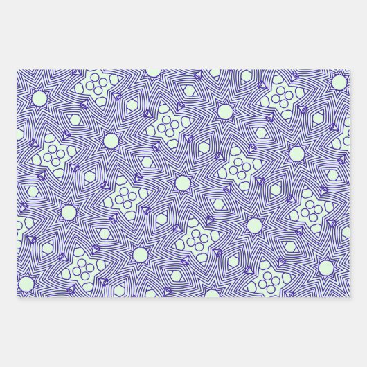 Intrikiertes Muster Geschenkpapier Set (Vorderseite 3)