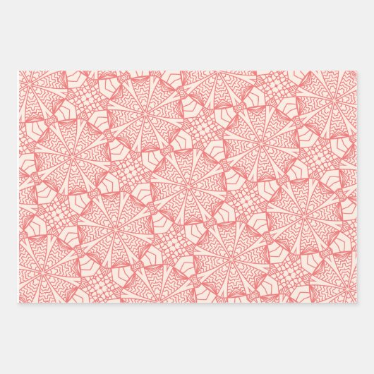 Intrikiertes Muster Geschenkpapier Set (Vorderseite)