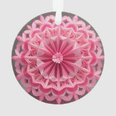 Intrikiertes rosa Blumenmuster Ornament (Rückseite)