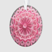 Intrikiertes rosa Blumenmuster Ornament (Vorderseite)