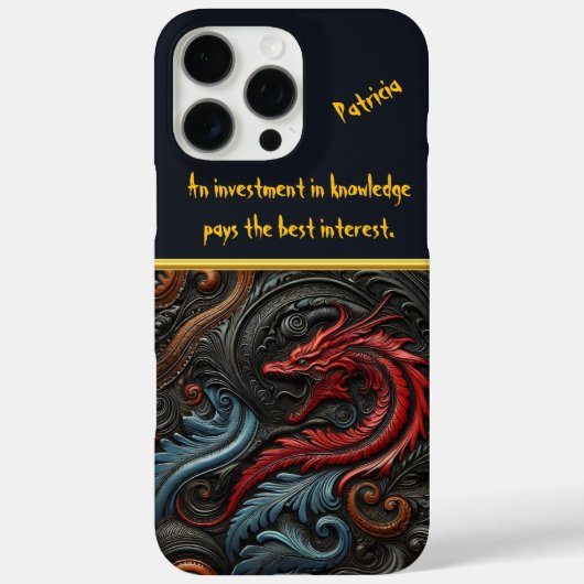 Intrikiertes rotes Drachendesign mit wirbelnden Mu Case-Mate iPhone Hülle (Rückseite)