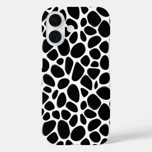 Intrikiertes Schwarzweiß-Muster Case-Mate iPhone Hülle (Rückseite)