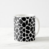 Intrikiertes Schwarzweiß-Muster Kaffeetasse (VorderseiteRechts)