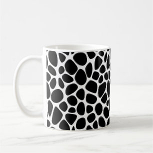 Intrikiertes Schwarzweiß-Muster Kaffeetasse