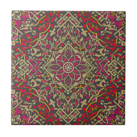 Intrikiertes, traditionelles orientalisches Rug Mo Fliese (Vorderseite)