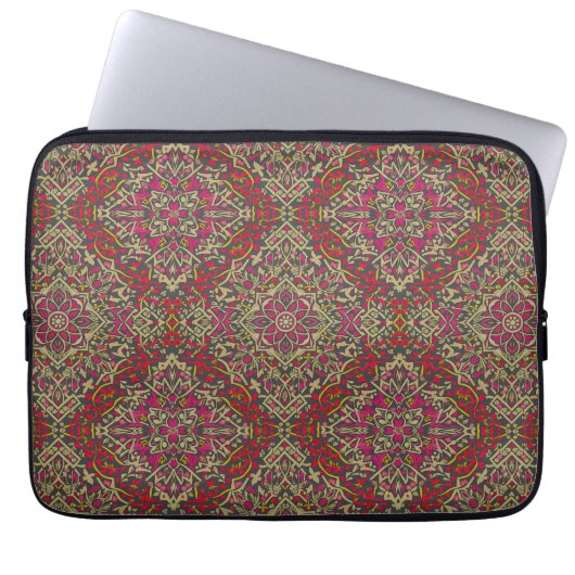 Intrikiertes, traditionelles orientalisches Rug Mo Laptopschutzhülle (Vorderseite)