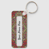 Intrikiertes, traditionelles orientalisches Rug Mo Schlüsselanhänger (Rückseite)