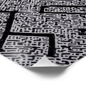 Intrilates Schwarz-Weiß-Labyrinth-Labyrinth Poster (Ecke)