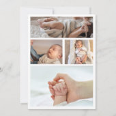 Introducing Baby Photo Collage Announcement Card Einladung (Rückseite)