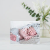 Introducing Our Sweet Baby Photo Announcement Card (Stehend Vorderseite)