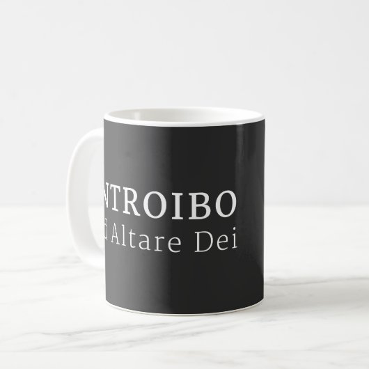 Introibo Ad Altare Dei Kaffeetasse (Vorderseite Links)