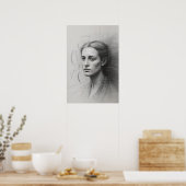 Introspektive Studie: Graphit-Porträt Poster (Küche)