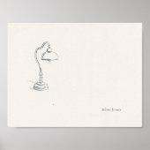 Introvert After Hours Minimalist Line Art Poster (Vorne)