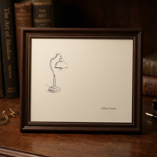 Introvert After Hours Minimalist Line Art Poster