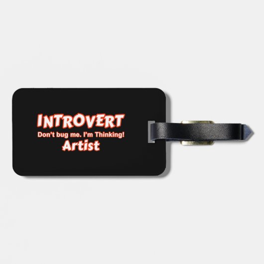 Introvert Artist Gepäckanhänger (Rückseite horizontal)