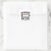 Introvert Batterie Bitte Nicht Stören Aufkleber (Tasche)