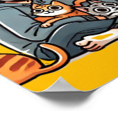 Introvert - Bereitschaft zur Diskussion über Katze Poster (Ecke)