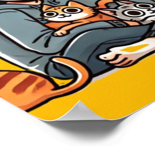 Introvert - Bereitschaft zur Diskussion über Katze Poster (Ecke)