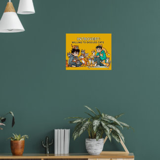 Introvert - Bereitschaft zur Diskussion über Katze Poster